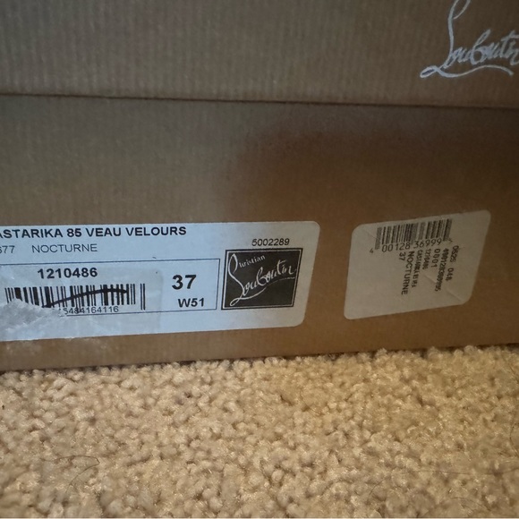 Authentic Christian Loubotin Castarika Navy suede boot - Picture 4 of 16